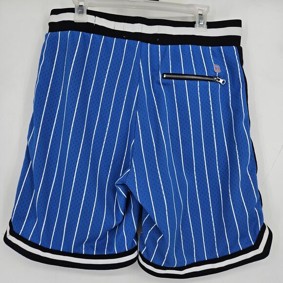 Bascom Projects‎ Shorts Mens Large 1993 XXV Basketball White Blue Pin Stripe - Picture 8 of 13